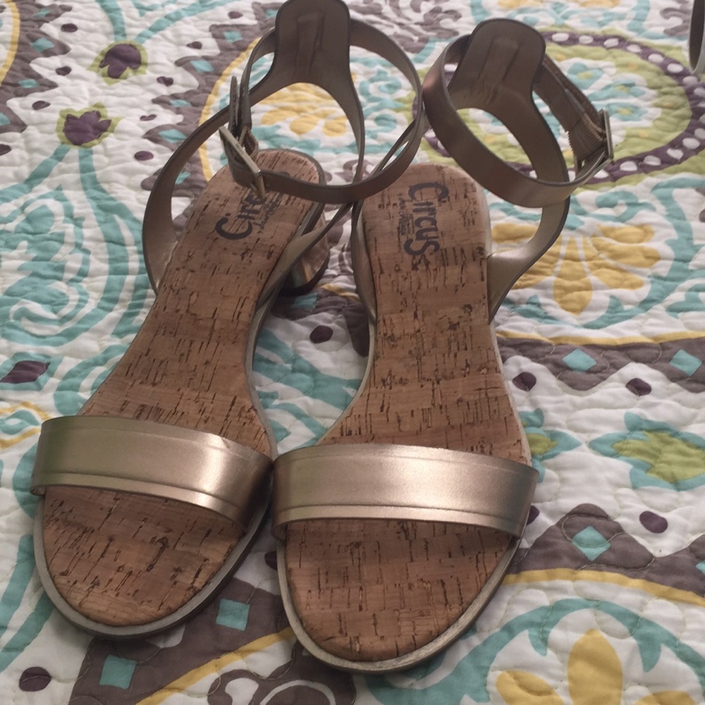 Circus by Sam Edelman Gold Block Heels